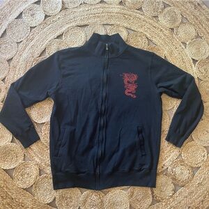 Mens Vintage Crazy Shirts Dragon Zip Up Sweatshirt size xl
